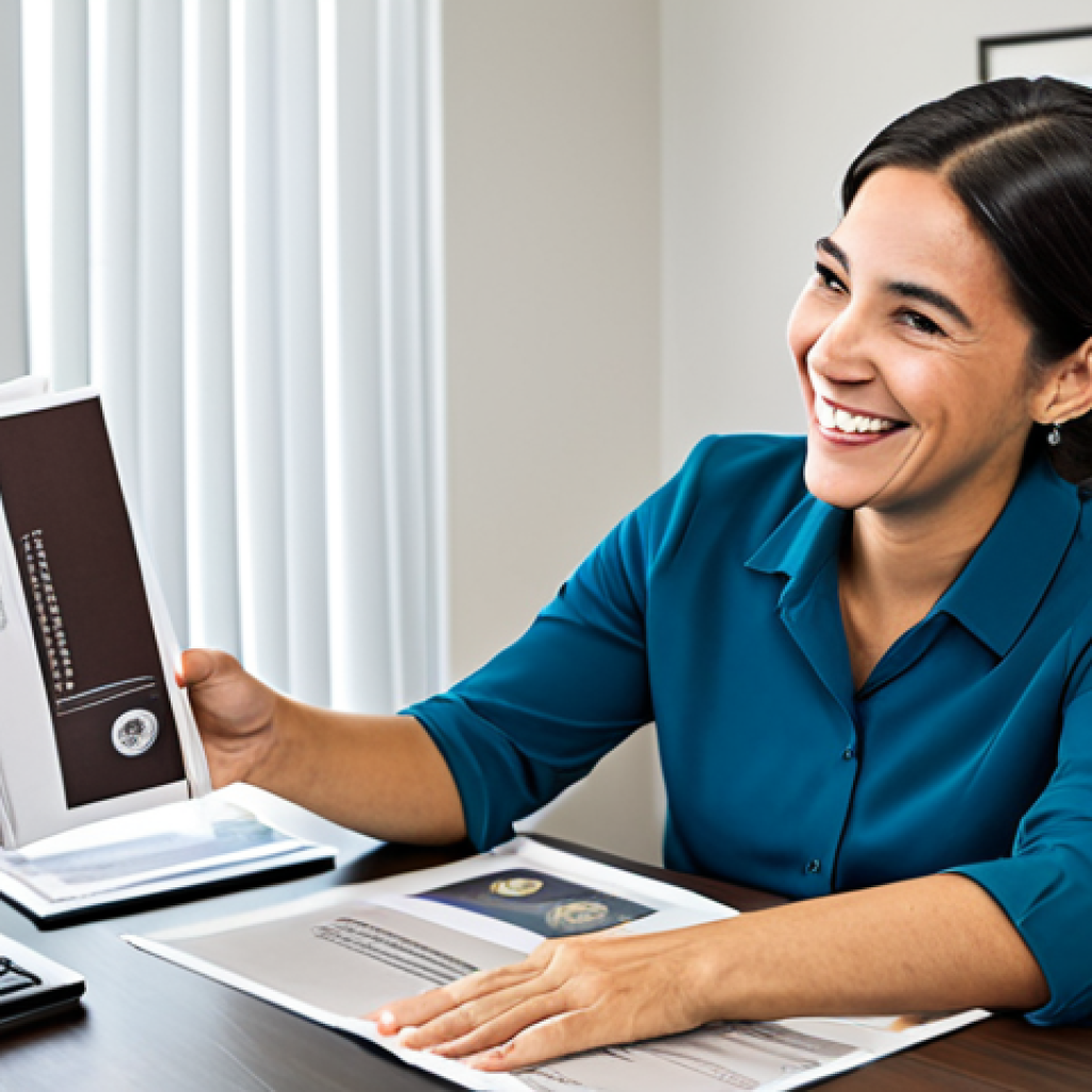 **

"A dedicated career counselor, fully clothed in professional attire, assisting a client in a modern, accessible office, safe for work, appropriate content, perfect anatomy, natural proportions, professional, family-friendly. The counselor is explaining options on a computer screen, with brochures and resources visible on the desk.  The client is smiling, demonstrating a positive and hopeful attitude. The setting is bright and welcoming, with natural light and plants. Focus on empathy and guidance."

**