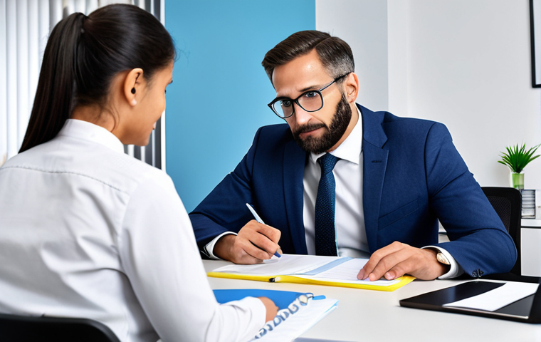 **

"A dedicated social worker, fully clothed in professional attire, sits at a bright desk in a modern MDPH office, assisting a client with paperwork, safe for work, appropriate content, perfect anatomy, natural proportions, family-friendly, professional photograph, high quality."

**