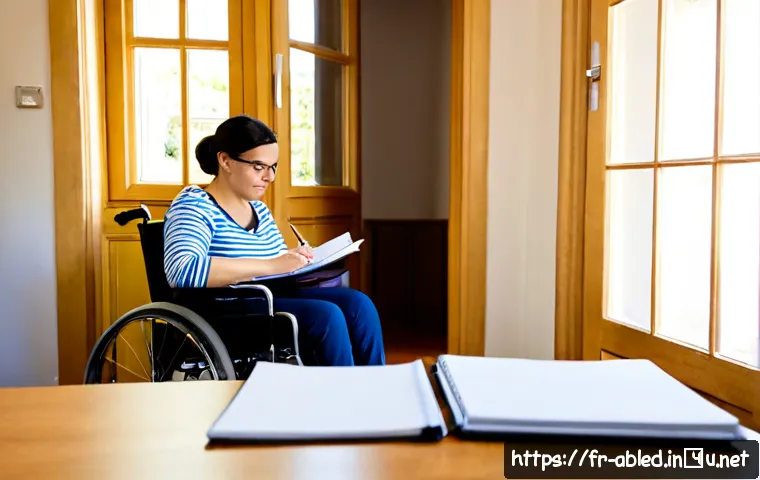 장애인상담사 실무 경험의 중요성 - Photorealistic disability counselor gaining practical experience during a respectful one-on-one meet...